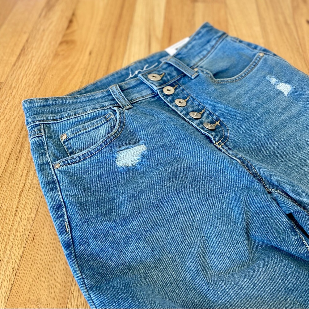 INC Ripped Straight- Leg Jeans - Picture 4 of 6